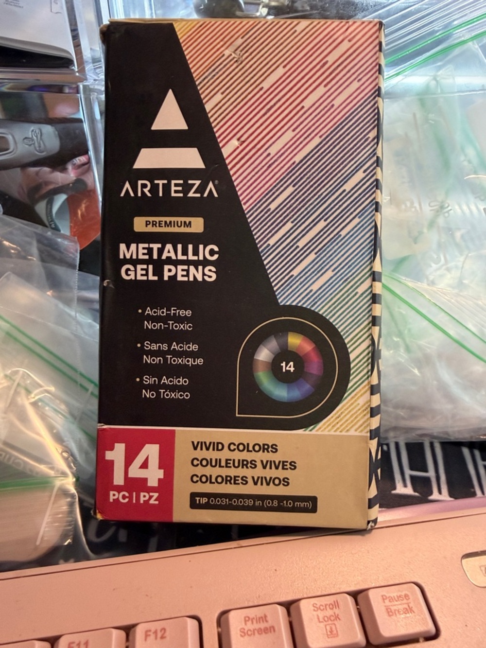 Metallic Gel Pens - 14 Vivid Colors (Black/Multicolor Packaging) Arteza